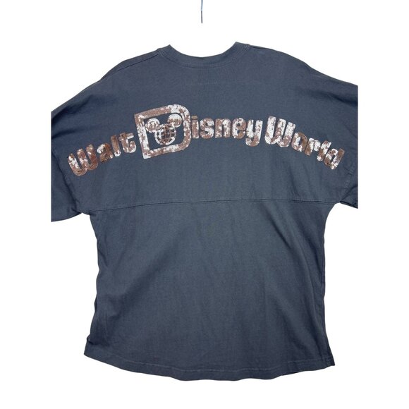 Walt Disney World Sz. M Briar Rose Gold Sequin Gray Long Sleeve Spirit Jersey - Picture 2 of 11
